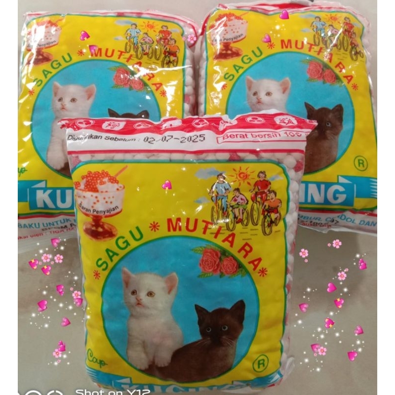 

❤SAGU MUTIARA CAP KUCING 100G,,,3 bungkus 9000