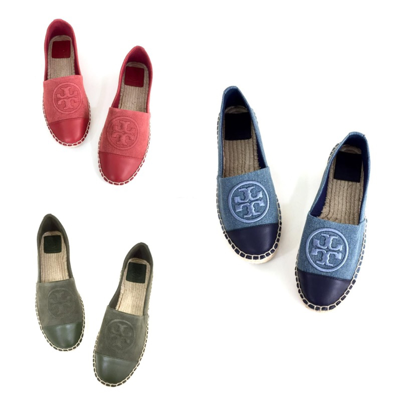 sepatu wanita Tory buch weston canvas espadrilles