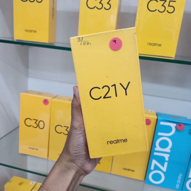 New Realme C21Y Ram 3/32Gb / Realme band Garansi Resmi 1Tahun