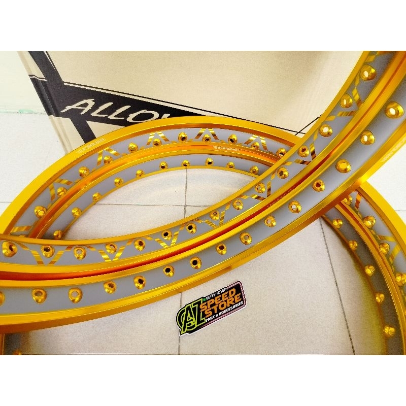 Velg Pelek Pelak Jari Jari Takegawa Jinfei Jinfey Jinfai Dft Thailand Twotone Vline Ring 17 Depan Be