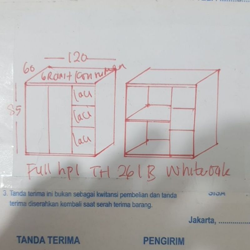 kitchen set bawah lapis hpl 120