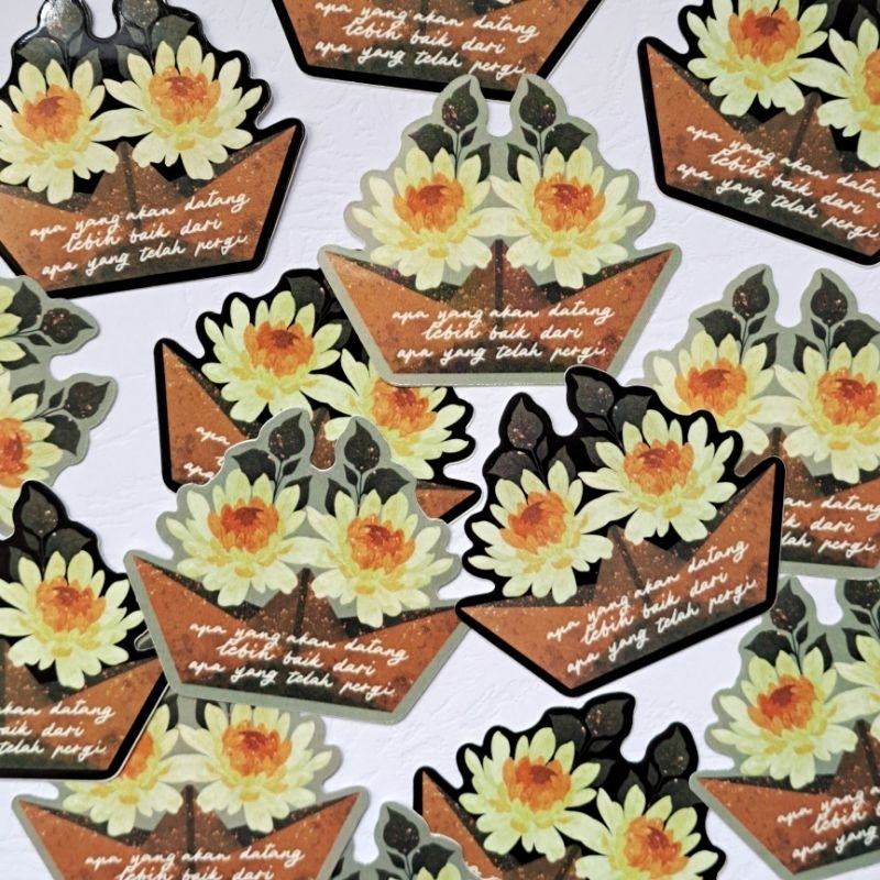 

Stiker Vinyl Waterproof | Paper Boat Sticker | Die Cut Sticker