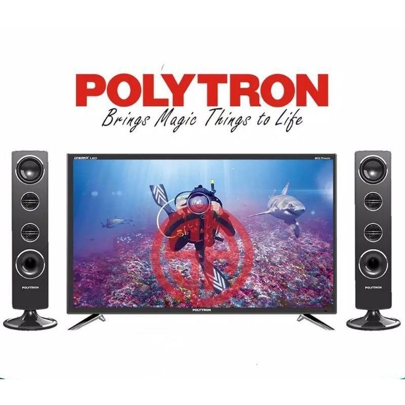 TV POLYTRON 32 INCH TOWER SPEAKER DIGITAL TV LED PLD32TV0755 PLD 32TV0755 0755