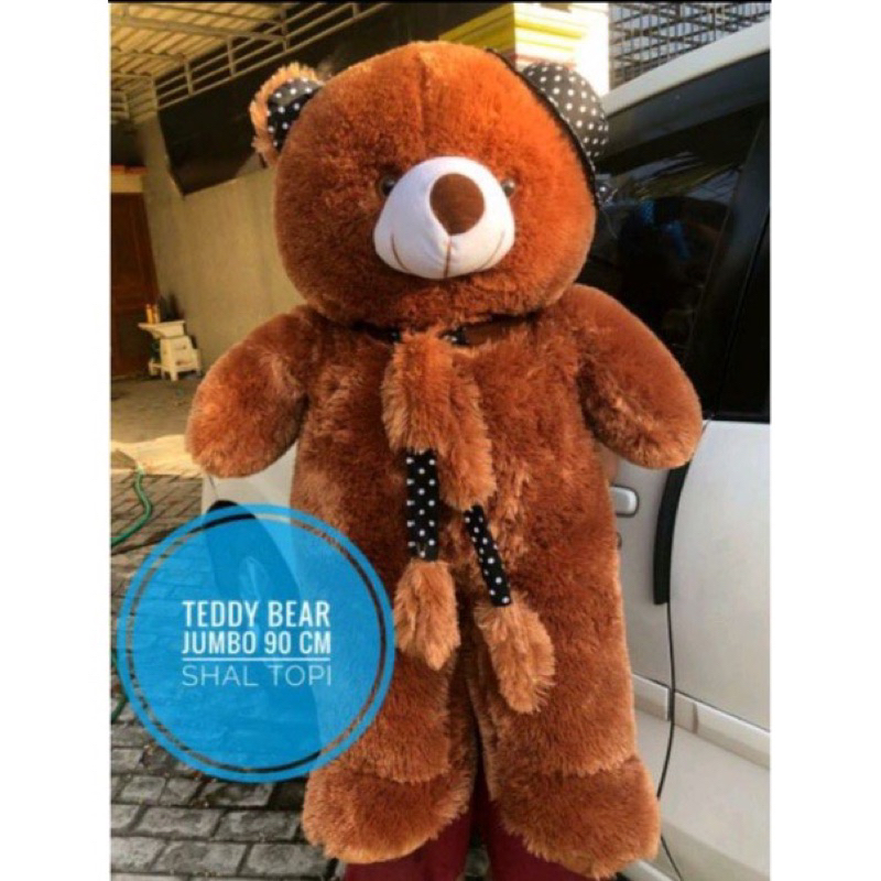 Boneka Teddy Bear Beruang Varian Topi Syal Label SNI