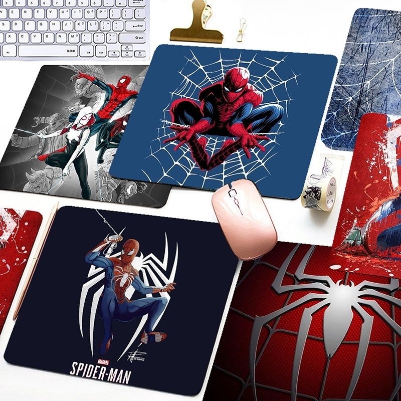Marvel Mouse Pad Motif Print Spiderman Anti Slip Untuk Komputer / Kantor / Rumah
