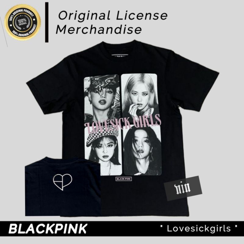 Blackpink - Love Sick Girls T-shirt Kaos Original Official Merchandise