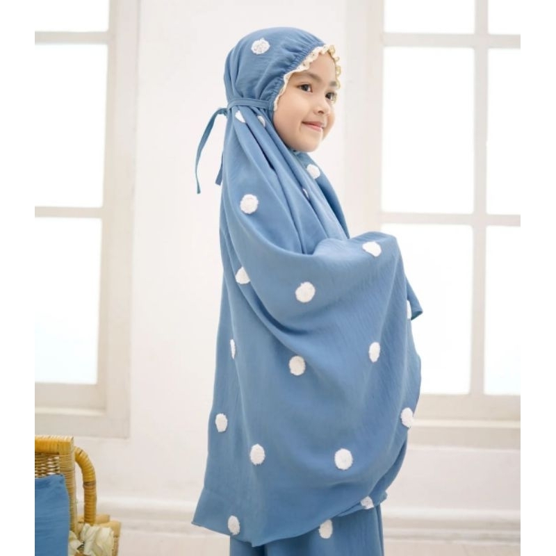 Mukena Anak Perempuan Crinkle Airflow 3-6 Tahun