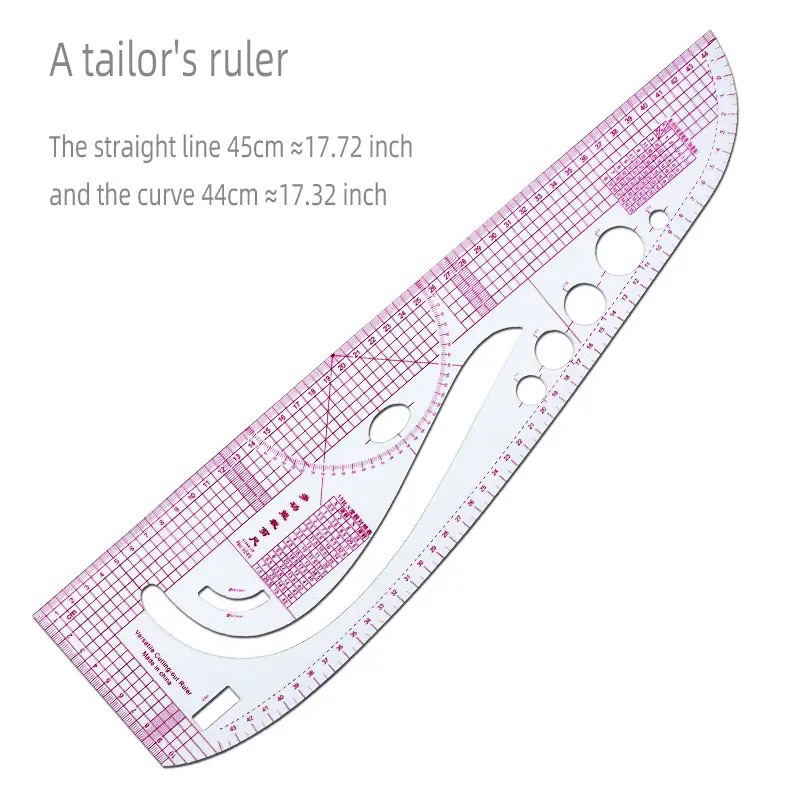 Penggaris Quilting Pola 3245 Untuk Tailor Penjahit Konveksi  Pola Quilting Patchwork Ruler Untuk Membuat Pola Pakaian Baju Penggaris Tailor Penggaris Kain