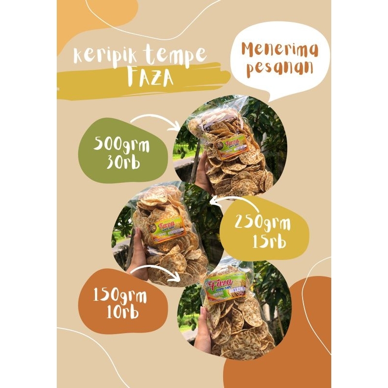 

kripik tempe FAZA gurih,renyah dan halal