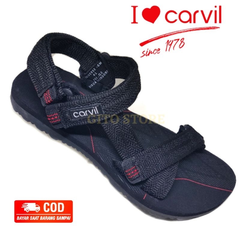 Carvil - Sandal Gunung Pria Carvil Original Sendal Gunung Cowok  Dewasa Outdoor Ringan Awet