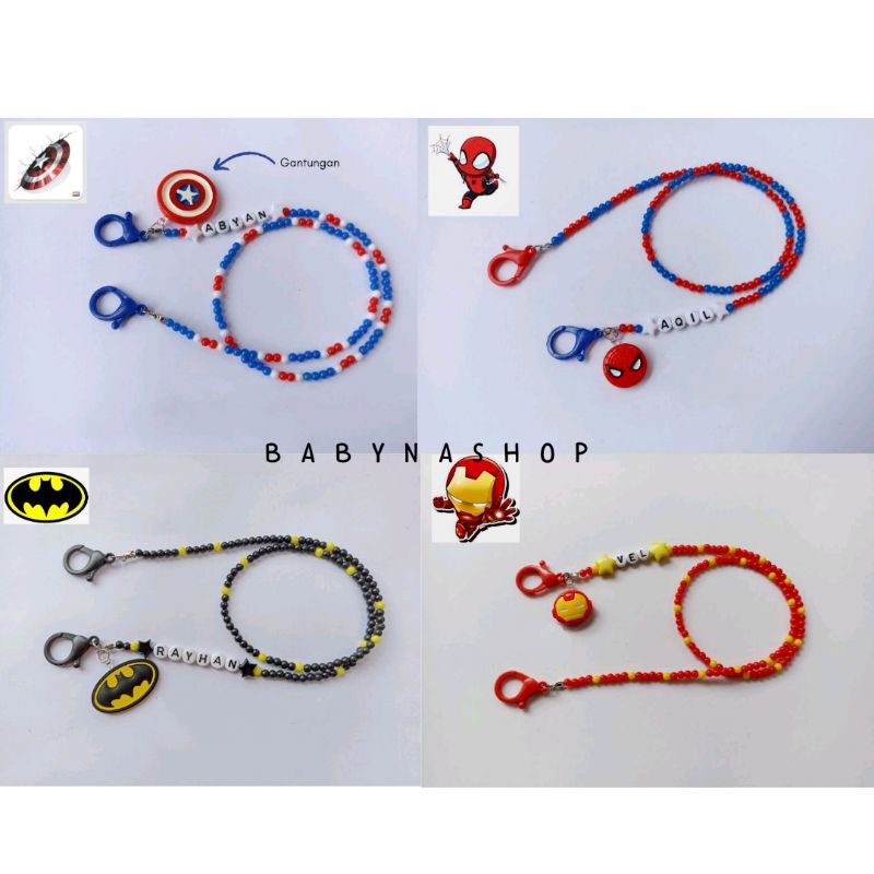 Tali Masker Anak - Karakter / Tali Masker Anak Murah / Tali Masker Anak Bisa Pakai Nama