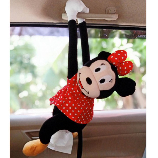 tempat tissue mobil minnie motif monkey