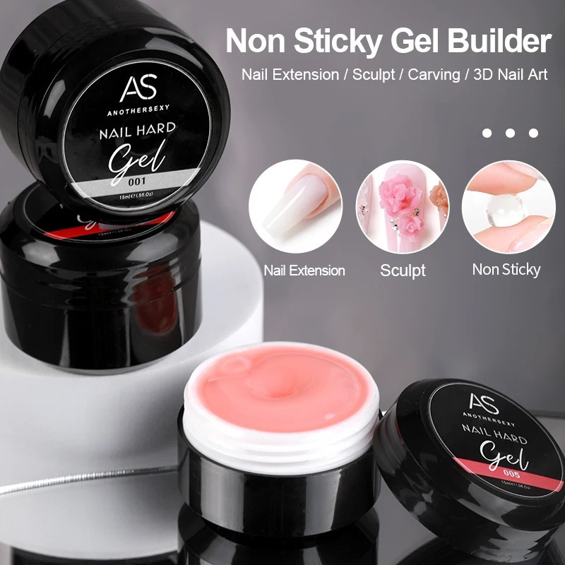 AS NAIL HARD Sculpting Gel 3D Nail Art SOLID NON STICKY Builder