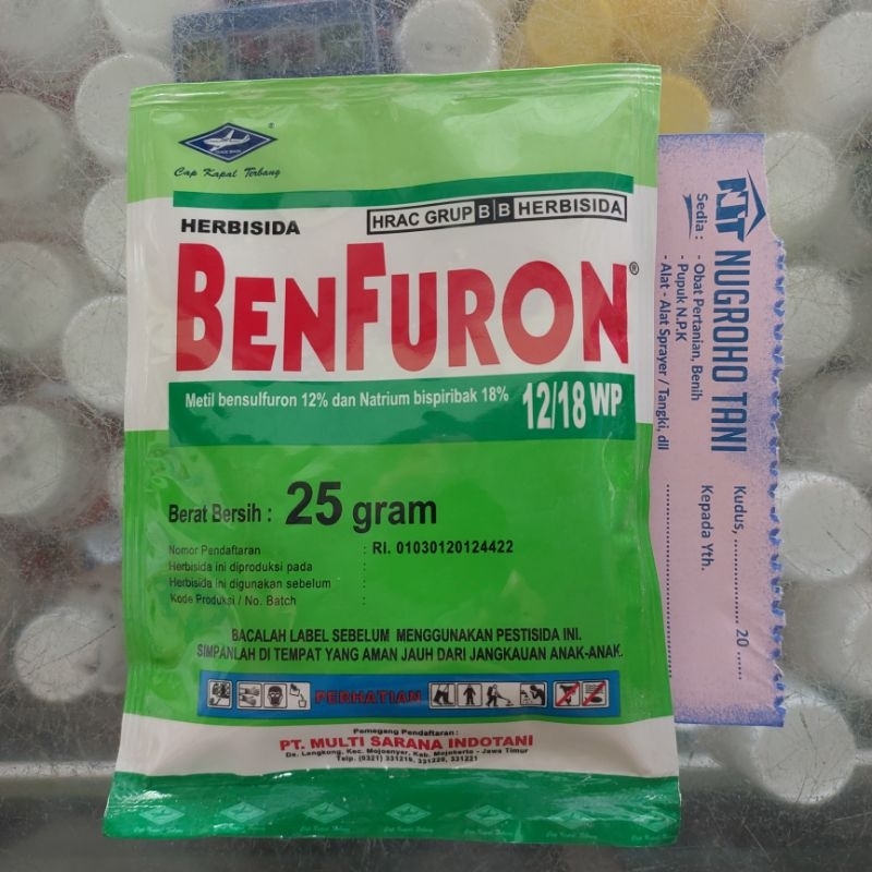 HERBISIDA BENFURON 12/18 WP 25 GR