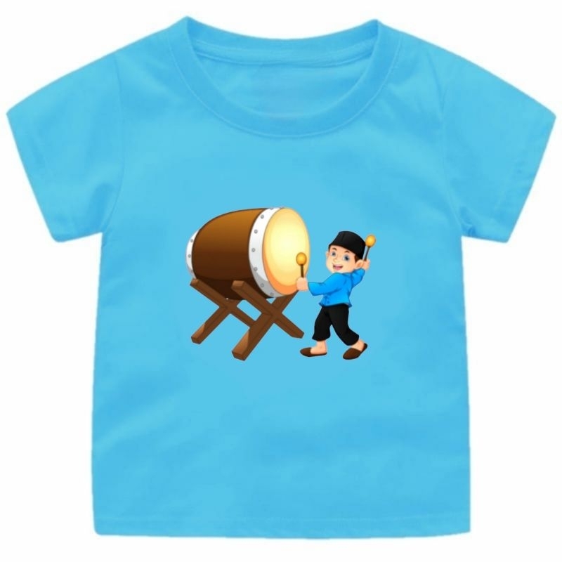 Baju kaos Anak Anak gambar bedug ramadhan