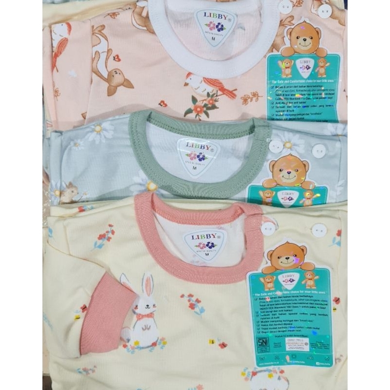 3 Pcs Setelan Pendek Libby Girl Size S. M. L. XL. XXL