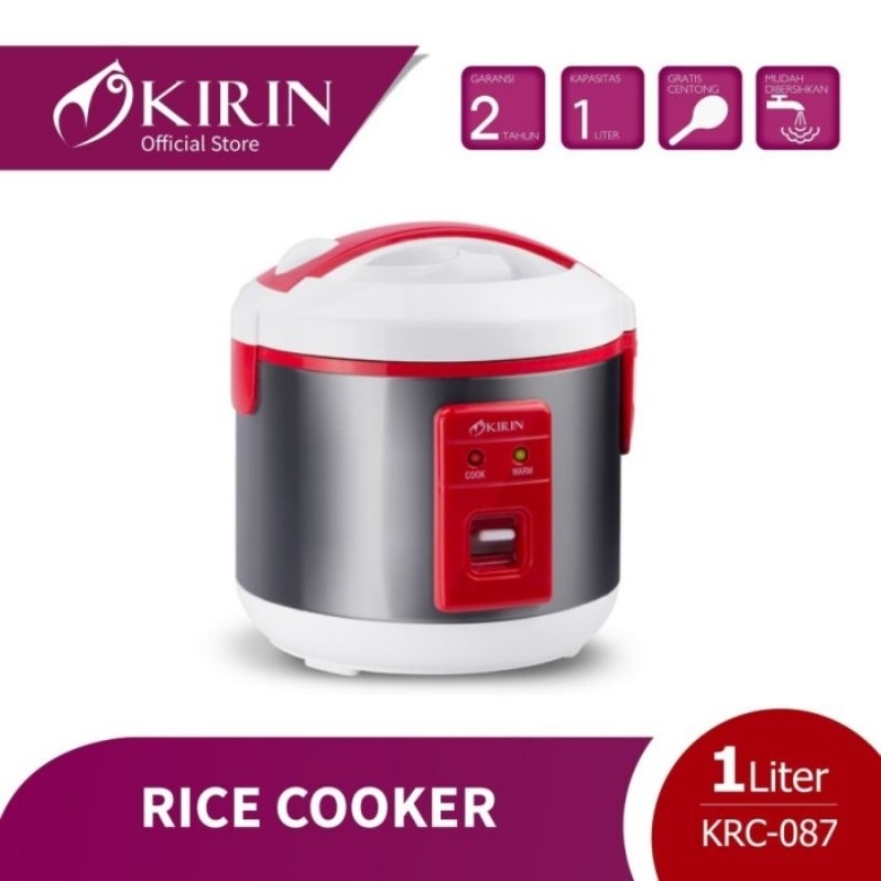 magic com kirin KRC 087 garansi resmi magic com 1L kirin KRC087 rice cooker 1liter rice cooker kirin 1L garsndi resmi penanak nasi 3in1