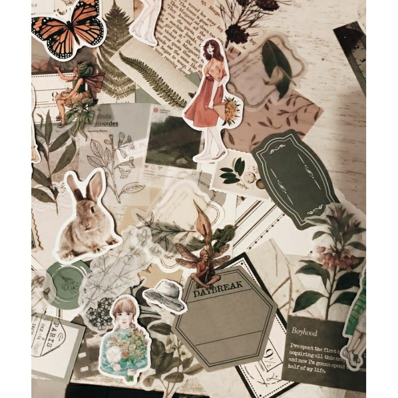 

70++ Journaling Kit/Scrapping/Bujo Forest Green Theme
