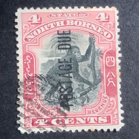 

Koleksi Prangko Kuno State Of North Borneo 4 Cent POSTAGE DUE