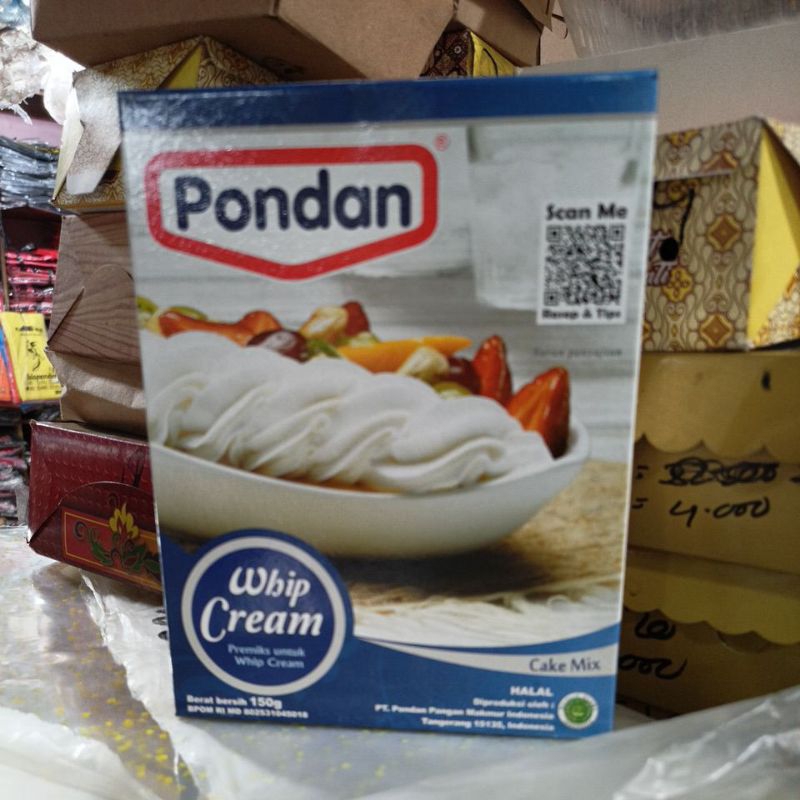 

whip cream pondan 150 gram