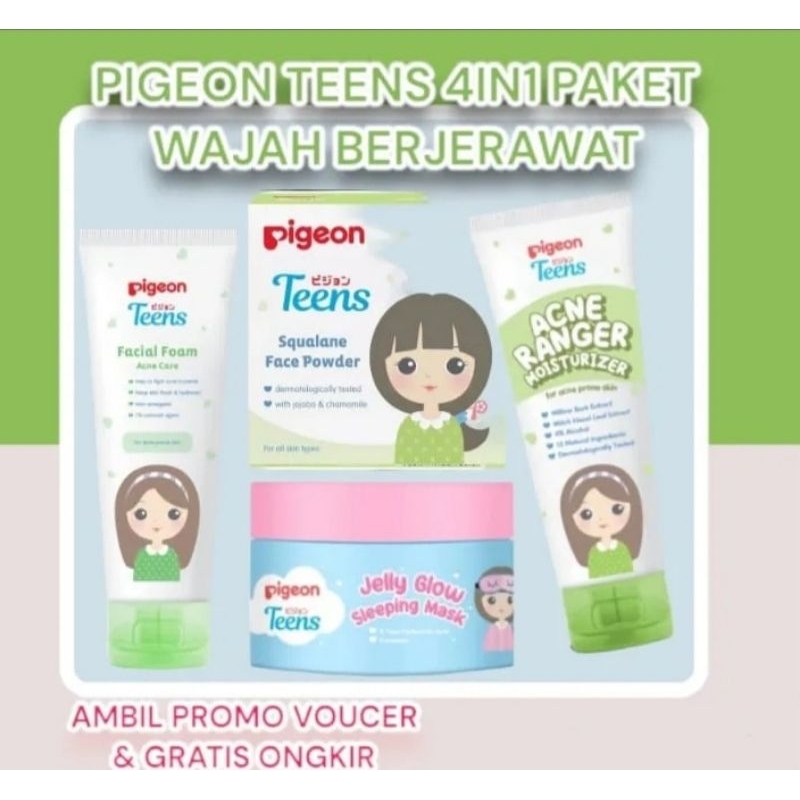 Pigeon Teens 4in1 Paket Acne/Wajah Berjerawat