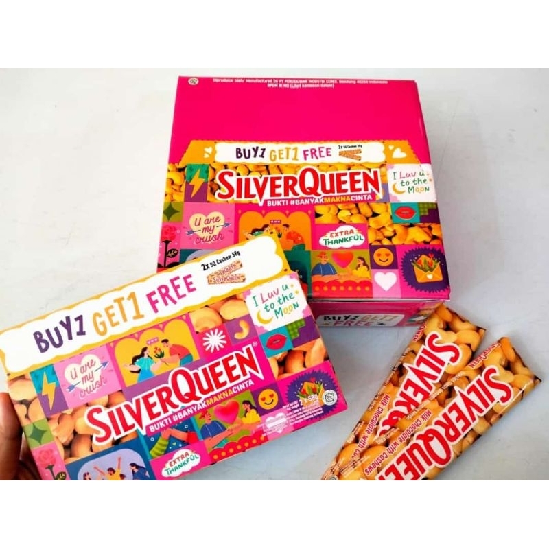 

SilverQueen Cashew 58gr Buy 1 Get 1 Free/Edisi Valentine