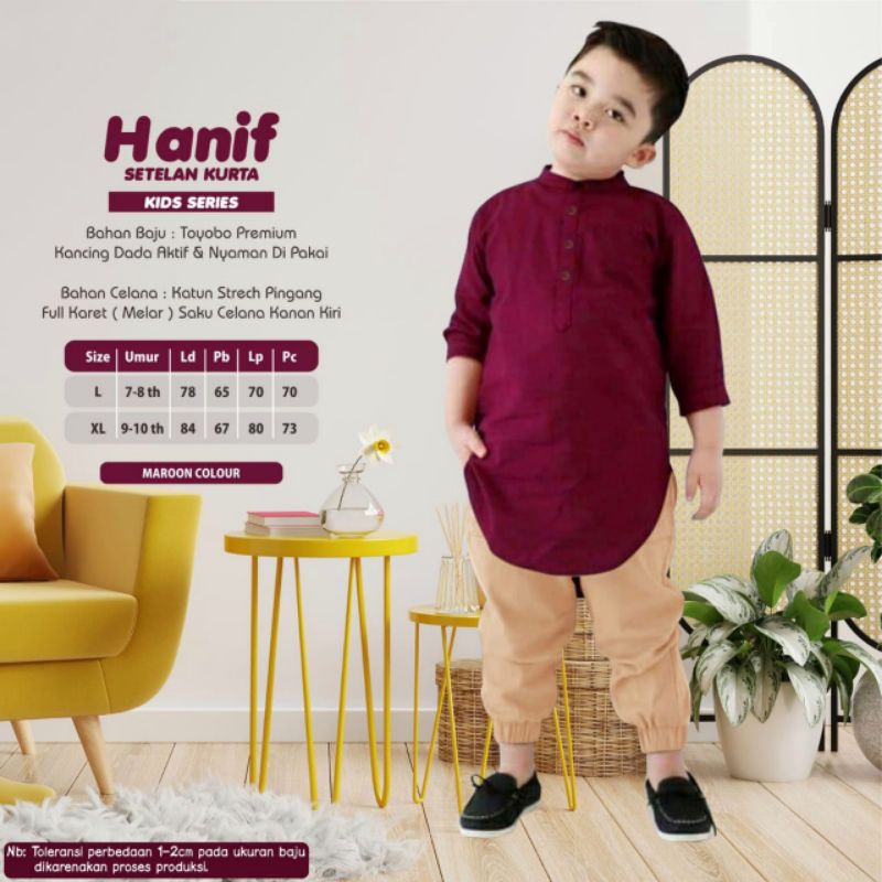 HANIF SETELAN BAJU MUSLIM ANAK