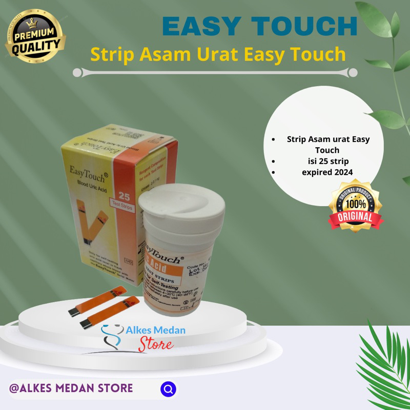 Strip Asam Urat Easy Touch / Easy Touch Blood Urid Acid 25 strip easy touch Easytouch Asam Urat 25 stick / 25 stik