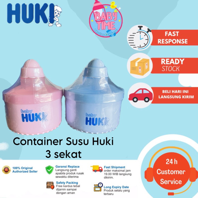 HUKI MILK POWDER DISPENSER Pink biru / KOTAK SUSU / TEMPAT SUSU TRAVEL