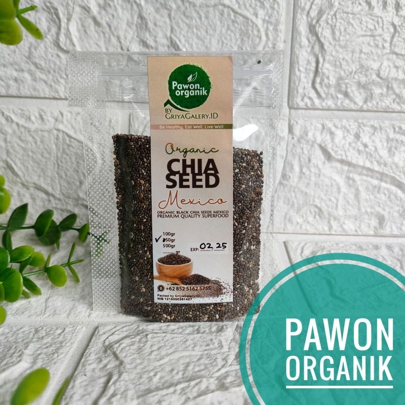 Organik Black Chia Seed Mexico 50gr 50 gr Organic chiaseed hitam chiaseeds seeds jsr MPASI diet keto