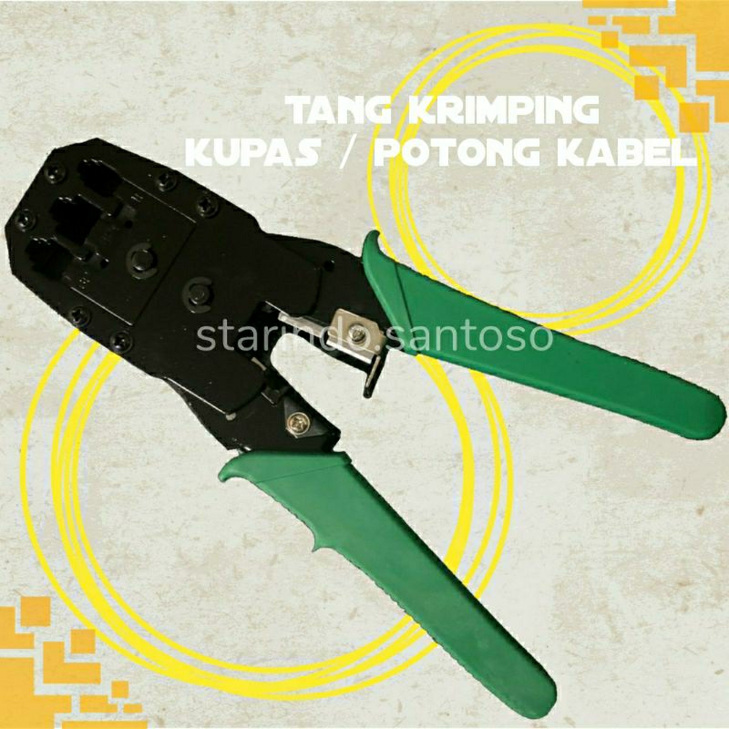 Tang crimping RJ 45 11 potong kupas kabel  Krimping RJ45 RJ11