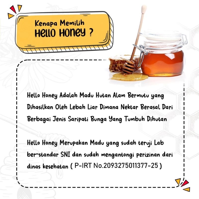 Madu Hello Honey, Natural Raw Honey Multifora isi 1 kg