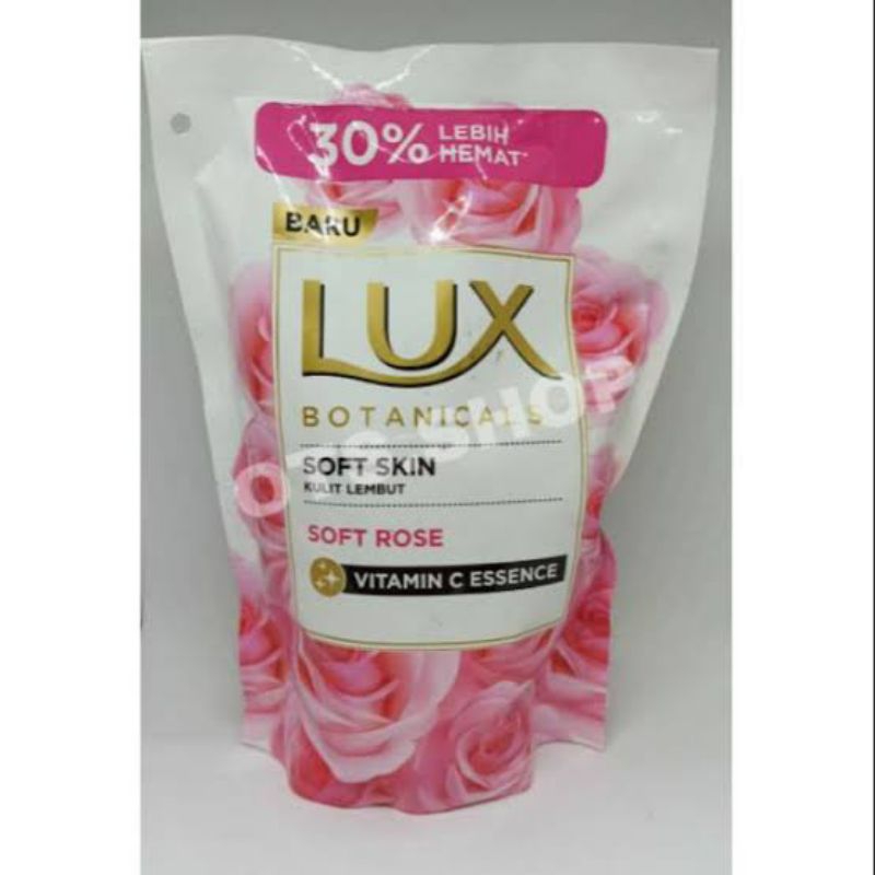 ORIGINAL BODY WASH LUX BOTANICALS SOFT ROSE 400 ML / SABUN MANDI CAIR LUX REFILL 400 ML