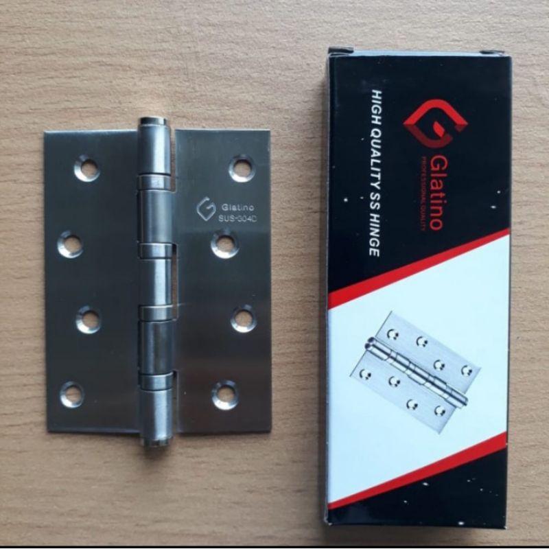 Engsel Pintu Almunium 4" Stainless | Engsel Glatino 4 inch Tebal 2 mm