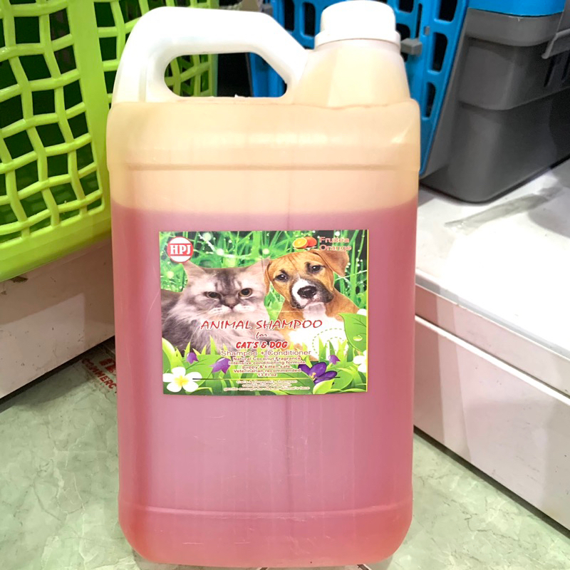Shampo Grooming + Conditioner 5litter / Sampo Kucing Anjing 5 Liter - Red