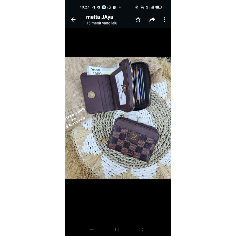 Dompet Mini Kartu Dan Cash Fashion Kekinian