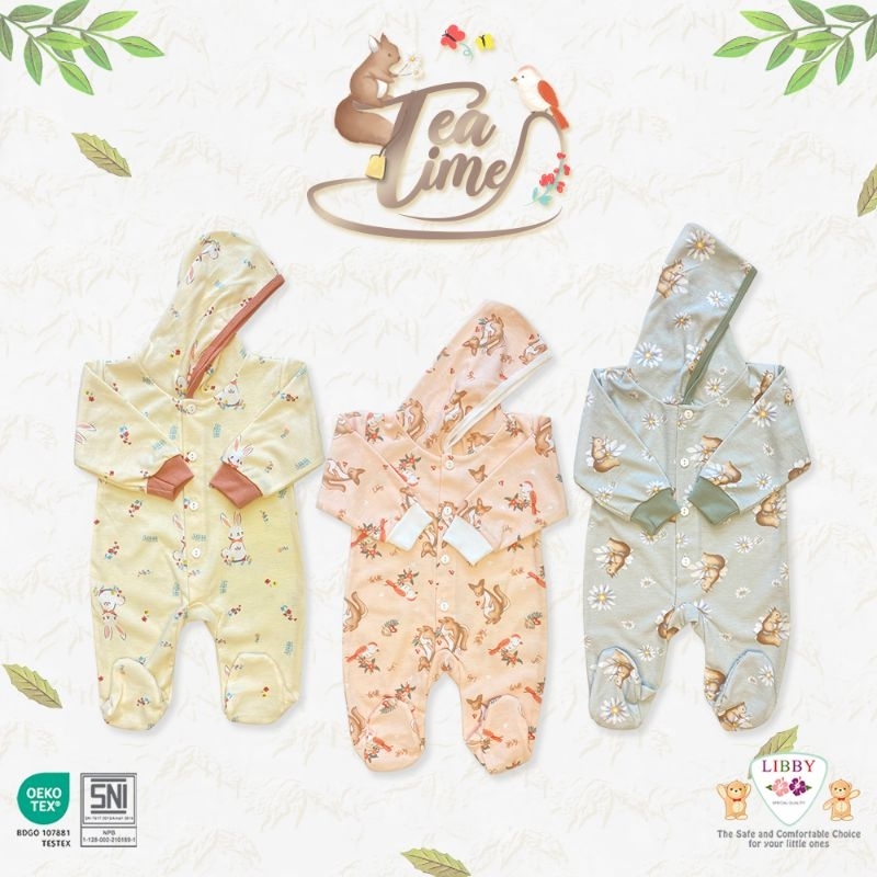 VELVET JUNIOR - LIBBY - SLEEPSUIT TOPI TUTUP KAKI - BAJU KODOK TOPI TUTUP KAKI ANAK - SLEEPSUIT BAYI - BAJU TIDUR ANAK