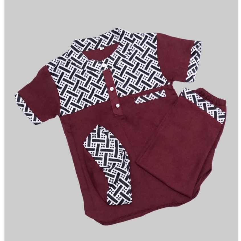 SETELAN KOKO ANAK LAKI LAKI BATIK / BAJU MUSLIM ANAK LAKI LAKI / KOKO ANAK TERBARU / SETELAN KOKO BA