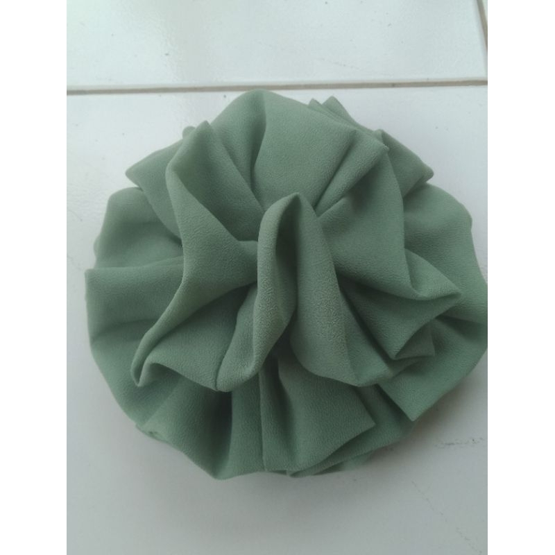 CEPOL HIJAB JUMBO MAWAR IKAT RAMBUT SCRUNCHIE BROKOLI