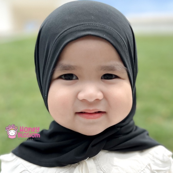 HoneyBlossom - Hijab Segitiga Instan Anak Perempuan 1-7 tahun Jersey Grade A
