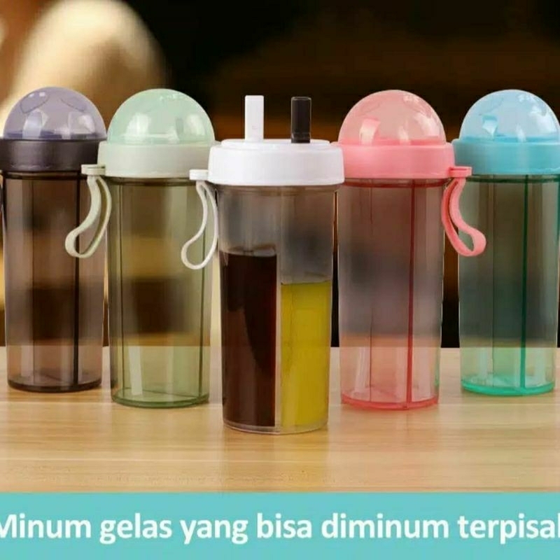 Botol Duet Couple/Botol Minum 2 Sisi