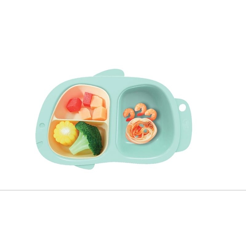 B357 Baby Safe Meal Plate With Cover / Piring Sekat Bayi Babysafe