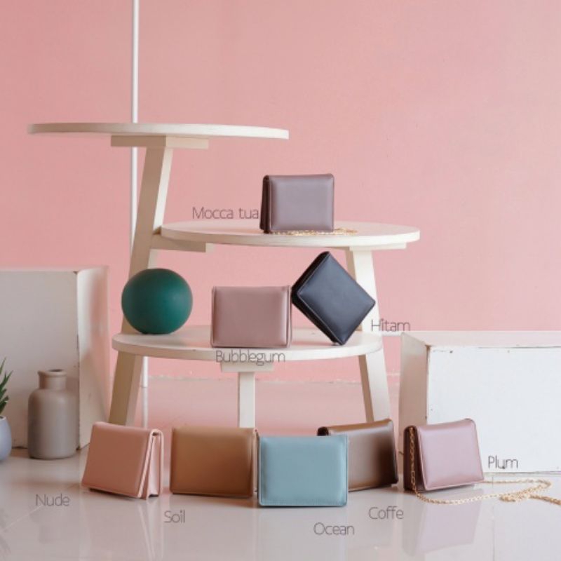 [GERAI HALWAKU - READY] LUCY WALLET - DOMPET WANITA - SLINGWALLET - TALI RANTAI - DOMPET KECIL - TAS