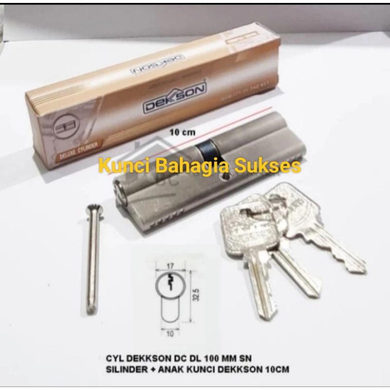 CYLINDER KUNCI PINTU DEKKSON 10cm / SILINDER KUNCI PINTU DEKSON DL-100mm-SN