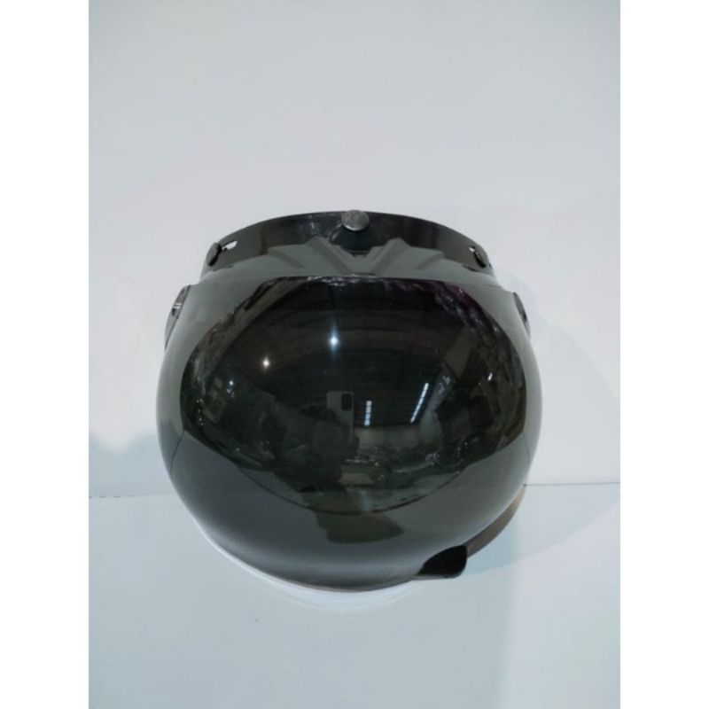 [ COD ] HELM BOGO CLASSIK GARIS TIGA KACA DATAR/CEMBUNG PACKING FREE BOX-Kaca cembung saja