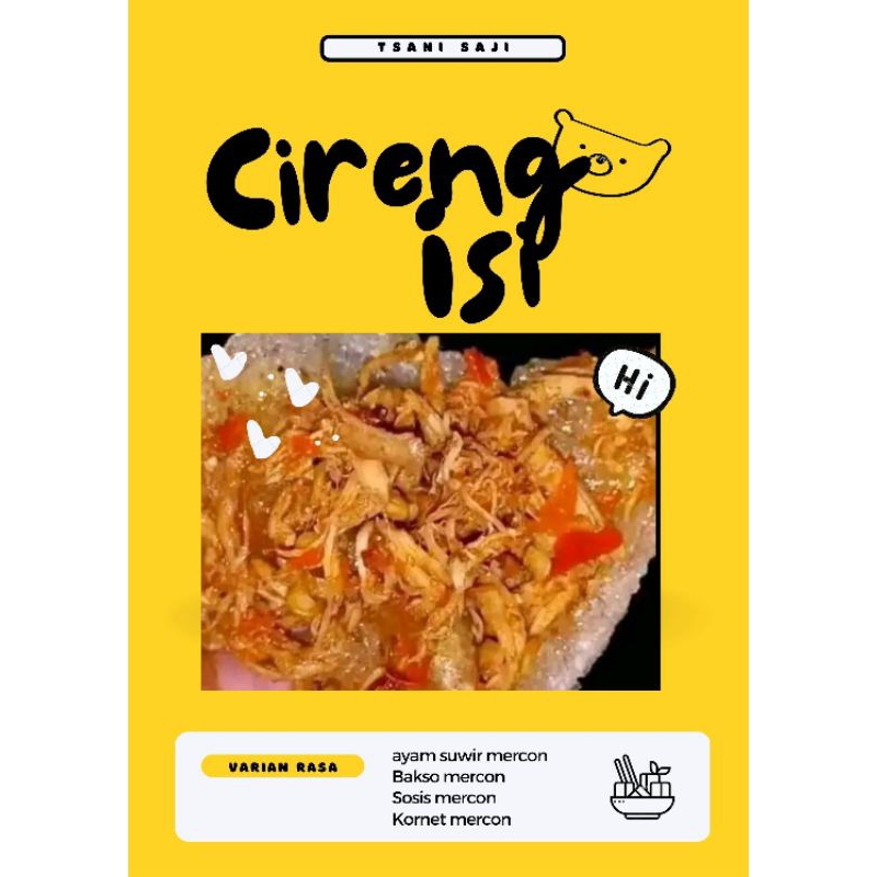 cireng isi mercon frozen/cireng isi ayam suwir frozen/cireng isi bakso mercon frozen/Frozen food/cemilan