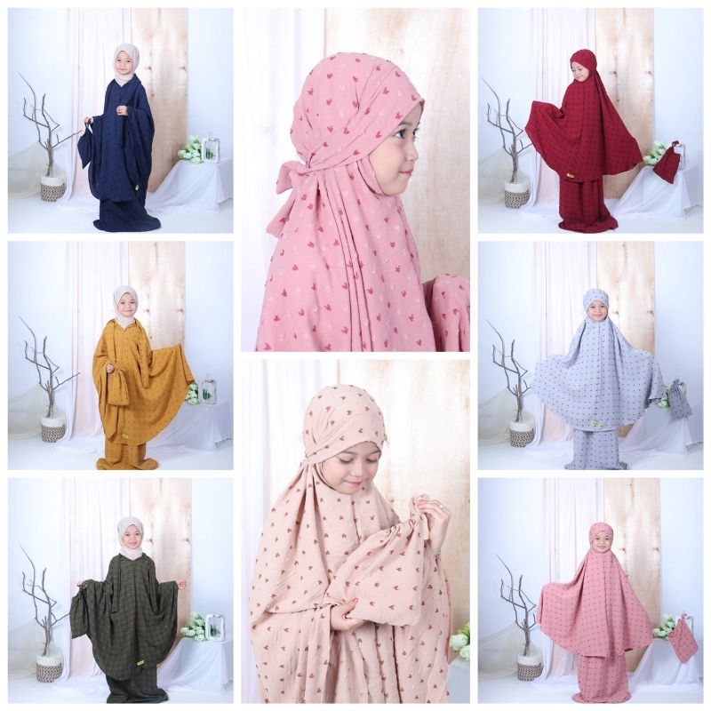 mukenah anak 6-8 tahun / mukenah anak /mukenah / mukena crinkle airflow / mukenah lovely / mukenah a