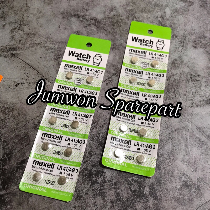 Baterai Batre Batray Bateray Jam Maxell   LR 41/193 AG3/1.55 V