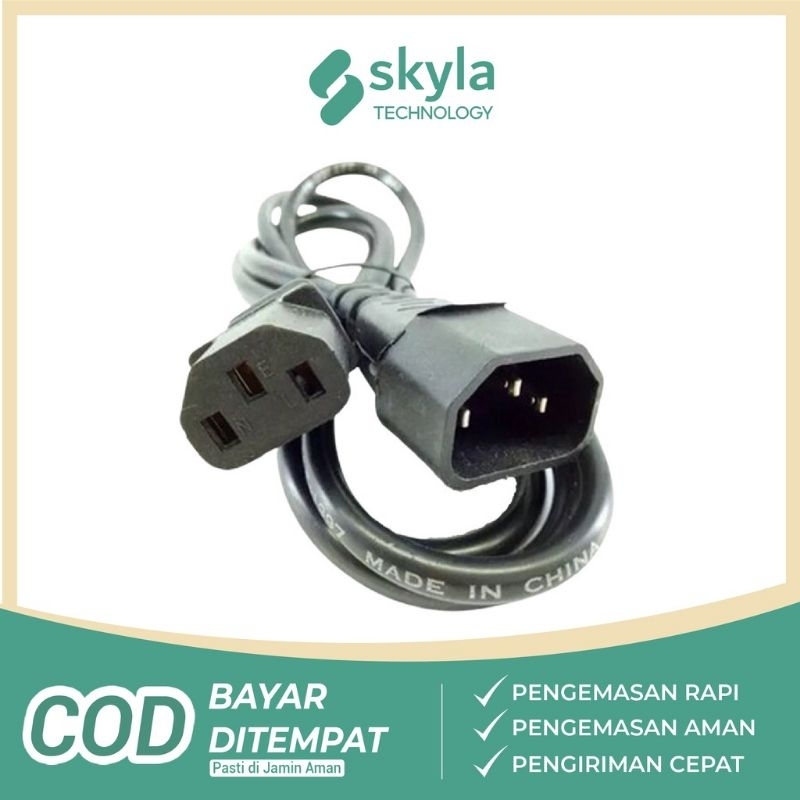 KABEL POWER CPU KE MONITOR / PC KE MONITOR / MALE TO FEMALE