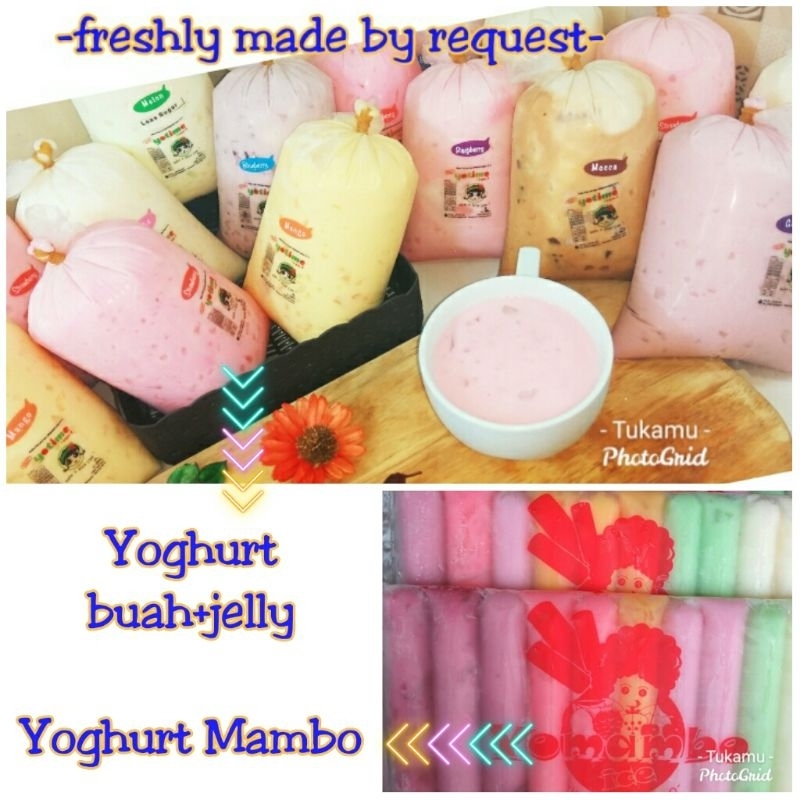Yoghurt buah & jelly, es mambo yoghurt